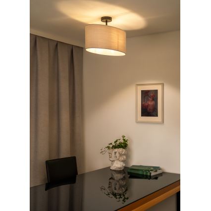 Duolla - Полилей за повърхностен монтаж OVAL 1xE27/15W/230V сив