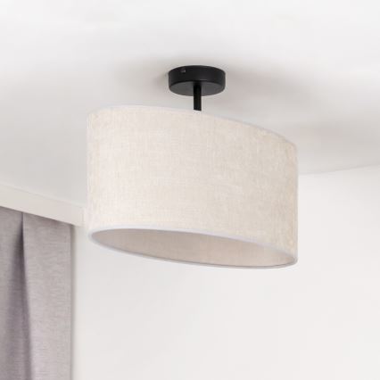 Duolla - Полилей за повърхностен монтаж OVAL 1xE27/15W/230V сив