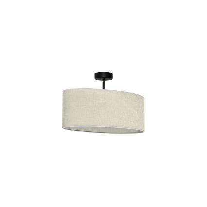 Duolla - Полилей за повърхностен монтаж OVAL 1xE27/15W/230V сив