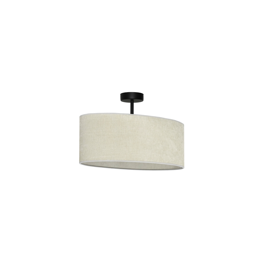 Duolla - Полилей за повърхностен монтаж OVAL 1xE27/15W/230V сив