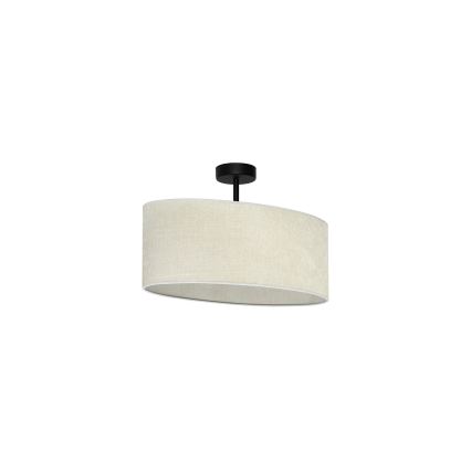 Duolla - Полилей за повърхностен монтаж OVAL 1xE27/15W/230V сив