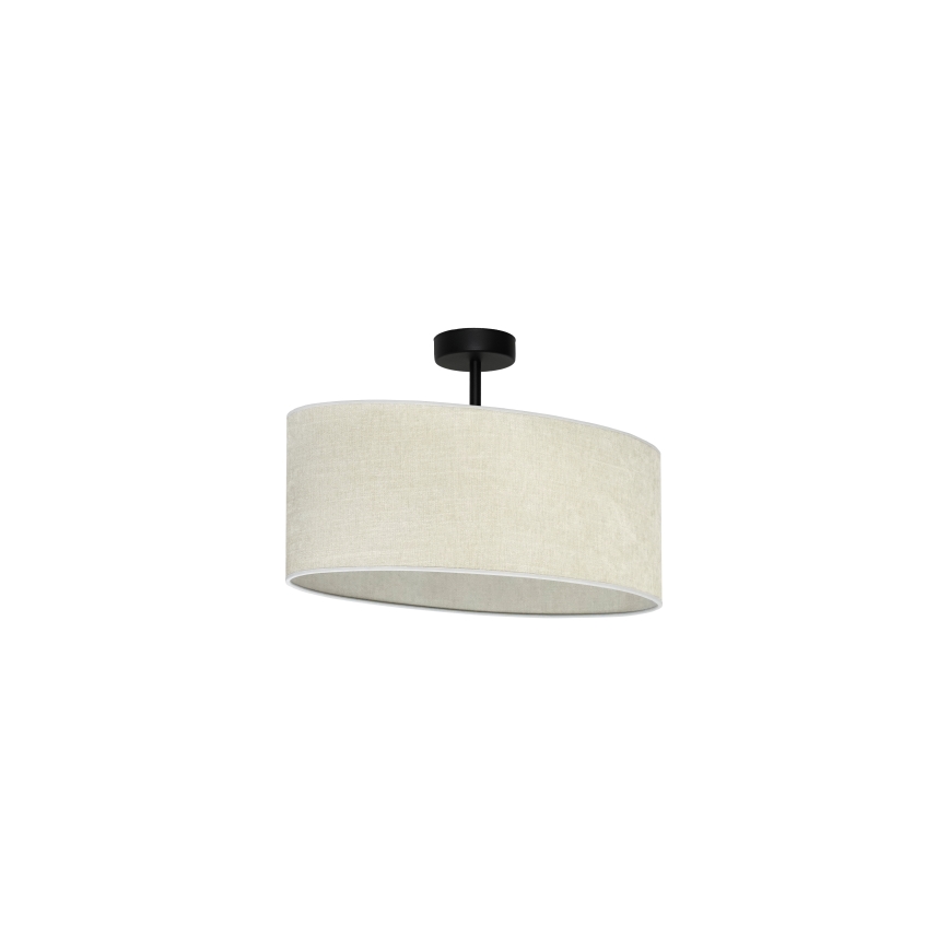 Duolla - Полилей за повърхностен монтаж OVAL 1xE27/15W/230V сив
