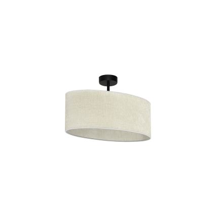 Duolla - Полилей за повърхностен монтаж OVAL 1xE27/15W/230V сив