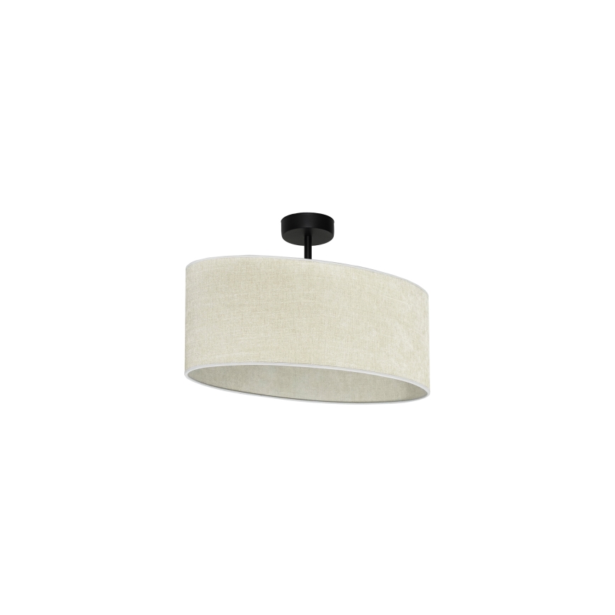 Duolla - Полилей за повърхностен монтаж OVAL 1xE27/15W/230V сив