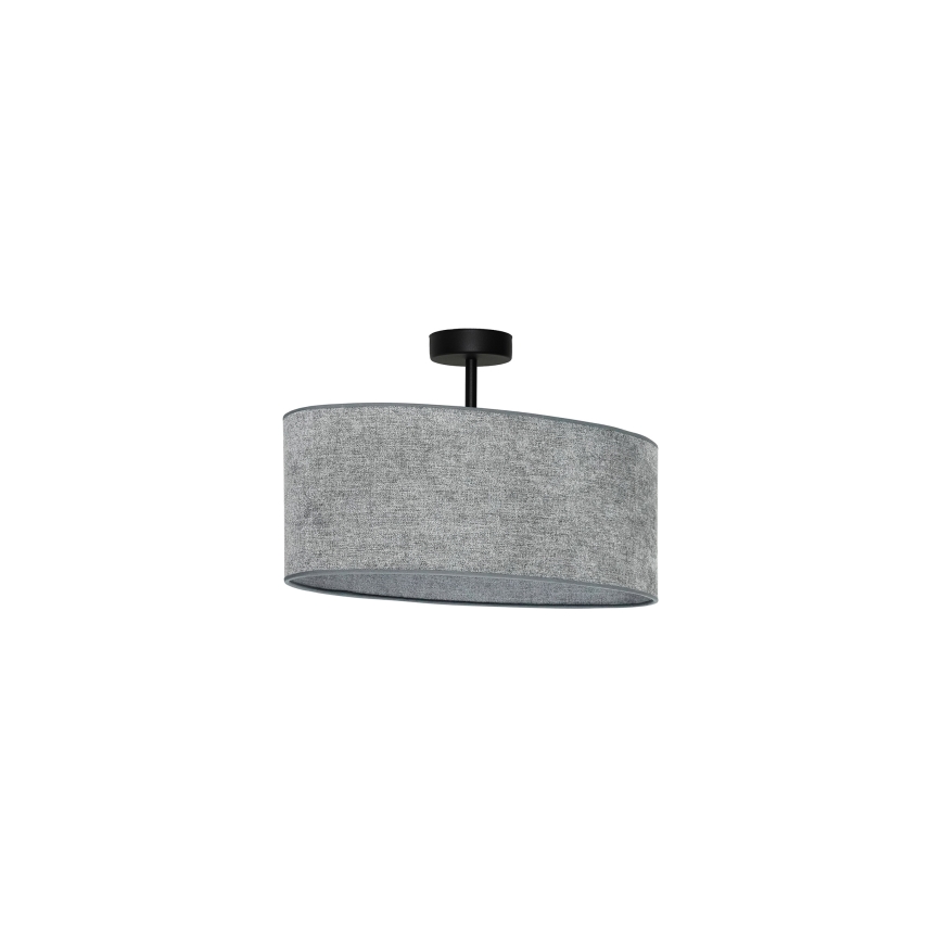 Duolla - Полилей за повърхностен монтаж OVAL 1xE27/15W/230V сив