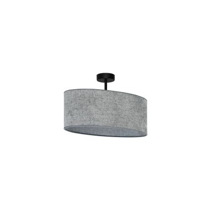 Duolla - Полилей за повърхностен монтаж OVAL 1xE27/15W/230V сив