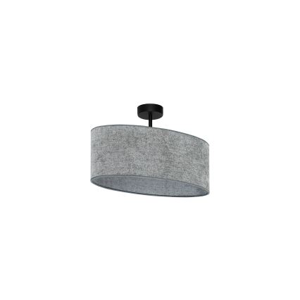 Duolla - Полилей за повърхностен монтаж OVAL 1xE27/15W/230V сив