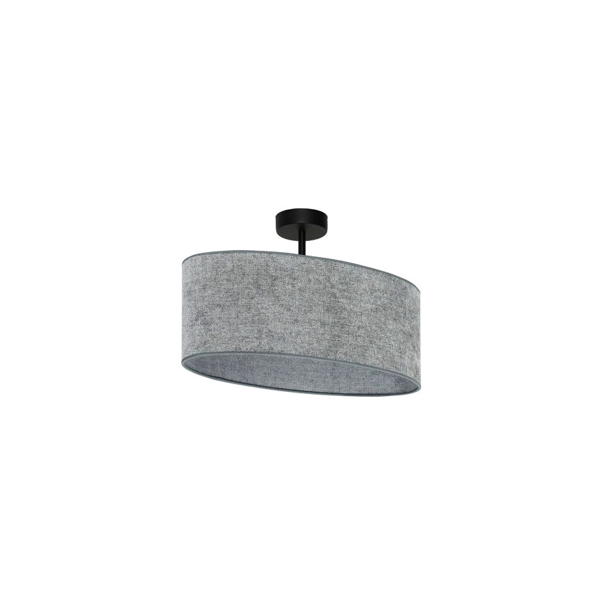 Duolla - Полилей за повърхностен монтаж OVAL 1xE27/15W/230V сив