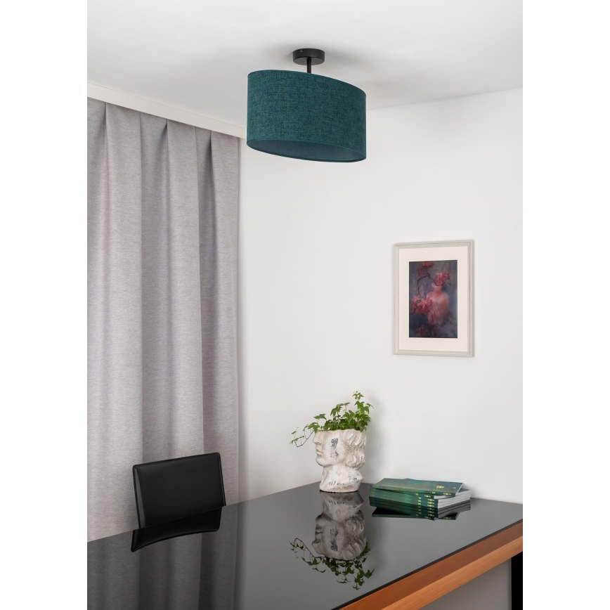 Duolla - Полилей за повърхностен монтаж OVAL 1xE27/15W/230V зелен