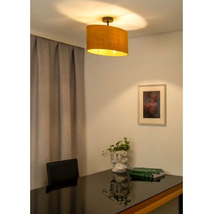 Duolla - Полилей за повърхностен монтаж OVAL 1xE27/15W/230V кафяв