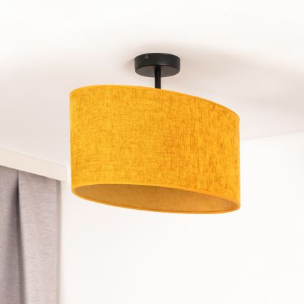 Duolla - Полилей за повърхностен монтаж OVAL 1xE27/15W/230V кафяв