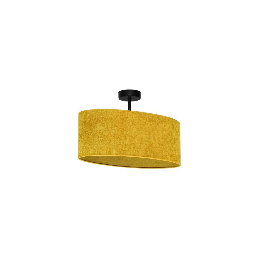 Duolla - Полилей за повърхностен монтаж OVAL 1xE27/15W/230V кафяв