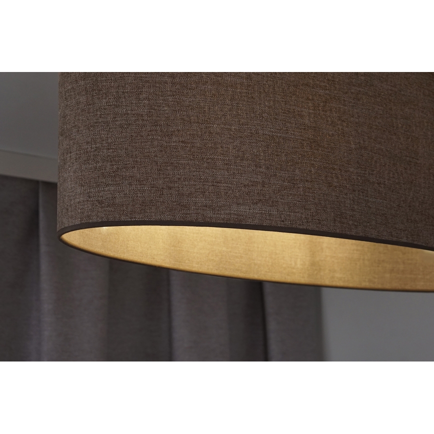 Duolla - Полилей за повърхностен монтаж OVAL 1xE27/15W/230V кафяв