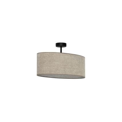 Duolla - Полилей за повърхностен монтаж OVAL 1xE27/15W/230V кафяв