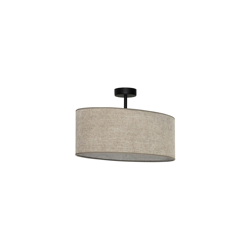 Duolla - Полилей за повърхностен монтаж OVAL 1xE27/15W/230V кафяв