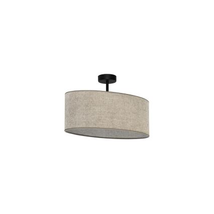 Duolla - Полилей за повърхностен монтаж OVAL 1xE27/15W/230V кафяв