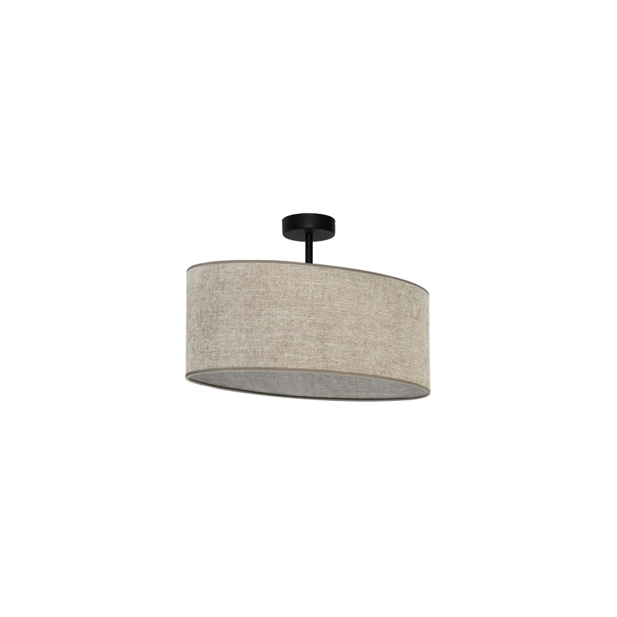 Duolla - Полилей за повърхностен монтаж OVAL 1xE27/15W/230V кафяв