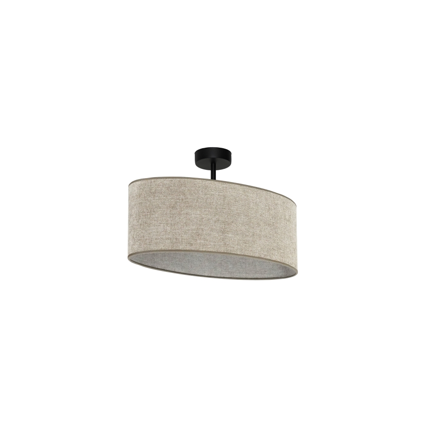 Duolla - Полилей за повърхностен монтаж OVAL 1xE27/15W/230V кафяв