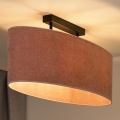 Duolla - Полилей за повърхностен монтаж OVAL 2xE27/15W/230V розов