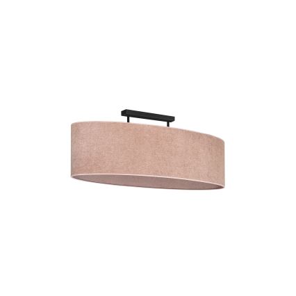 Duolla - Полилей за повърхностен монтаж OVAL 2xE27/15W/230V розов