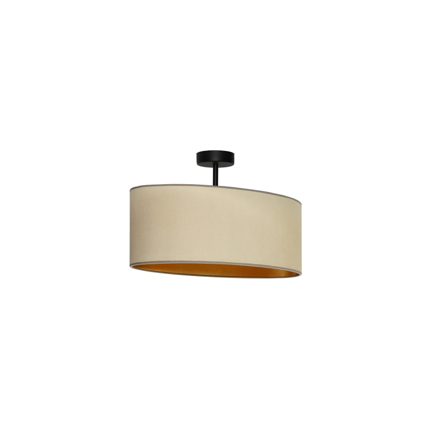 Duolla - Полилей за повърхностен монтаж OVAL VEGAN 1xE27/15W/230V бежов
