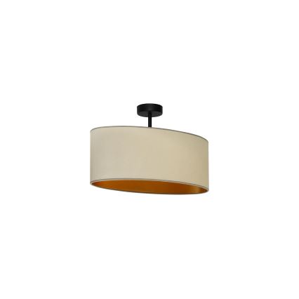 Duolla - Полилей за повърхностен монтаж OVAL VEGAN 1xE27/15W/230V бежов