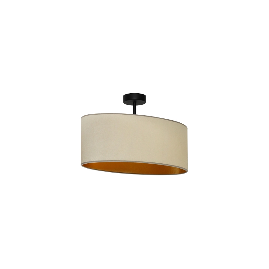 Duolla - Полилей за повърхностен монтаж OVAL VEGAN 1xE27/15W/230V бежов
