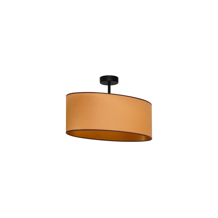 Duolla - Полилей за повърхностен монтаж OVAL VEGAN 1xE27/15W/230V кафяв