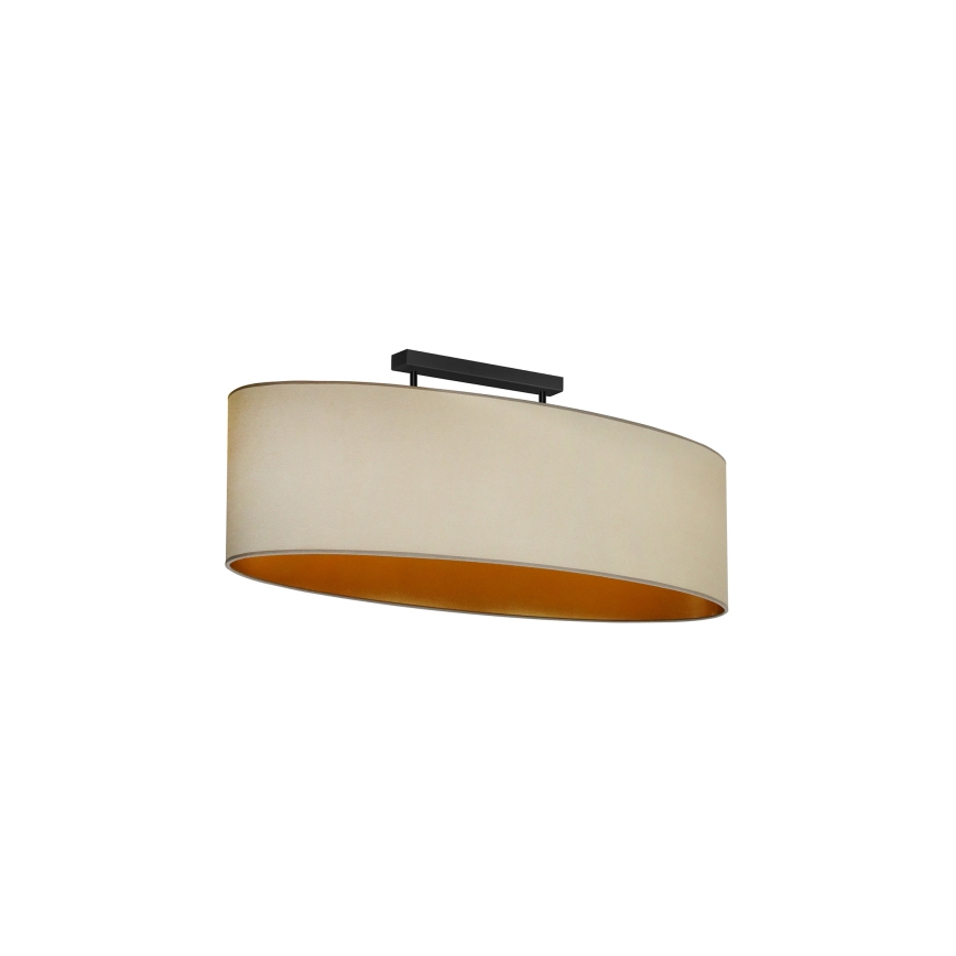 Duolla - Полилей за повърхностен монтаж OVAL VEGAN 2xE27/15W/230V бежов