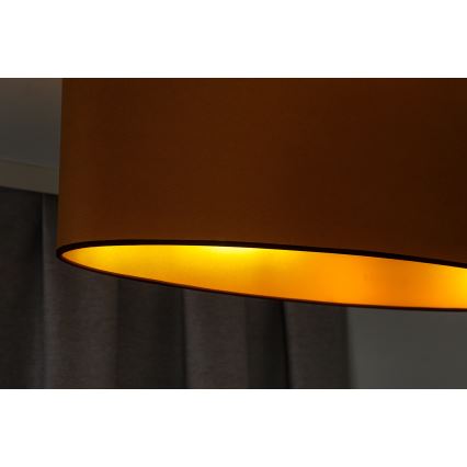 Duolla - Полилей за повърхностен монтаж OVAL VEGAN 2xE27/15W/230V кафяв