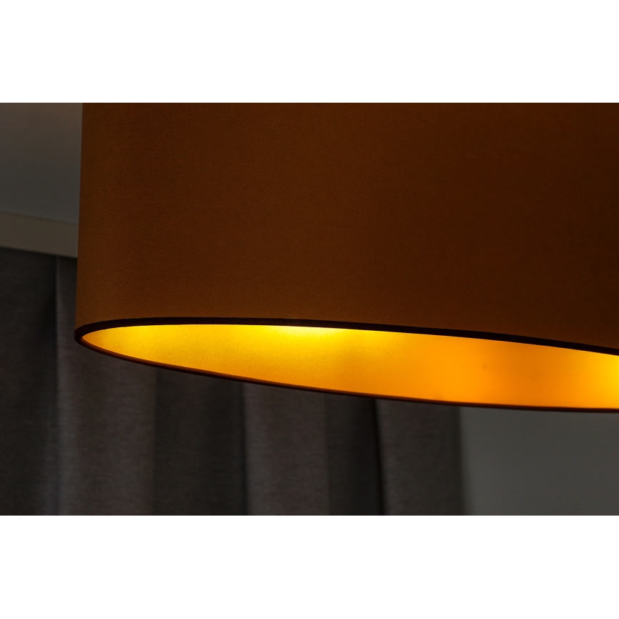Duolla - Полилей за повърхностен монтаж OVAL VEGAN 2xE27/15W/230V кафяв