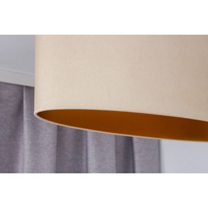 Duolla - Полилей за повърхностен монтаж OVAL VEGAN 2xE27/15W/230V кремав