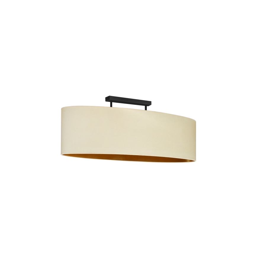 Duolla - Полилей за повърхностен монтаж OVAL VEGAN 2xE27/15W/230V кремав