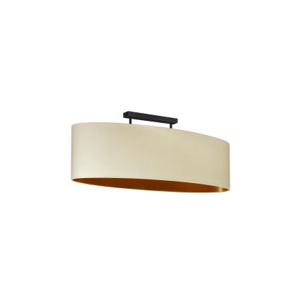 Duolla - Полилей за повърхностен монтаж OVAL VEGAN 2xE27/15W/230V кремав