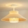 Duolla - Полилей за повърхностен монтаж RIO RATTAN 1xE27/15W/230V Ø 45 см бежов/ратан