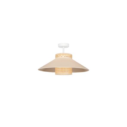 Duolla - Полилей за повърхностен монтаж RIO RATTAN 1xE27/15W/230V Ø 45 см бежов/ратан