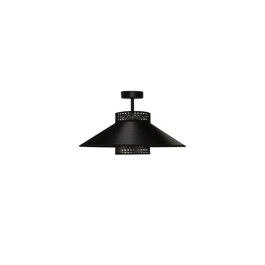 Duolla - Полилей за повърхностен монтаж RIO RATTAN 1xE27/15W/230V Ø 45 см черен/златист