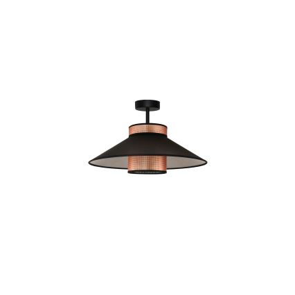 Duolla - Полилей за повърхностен монтаж RIO SHINY 1xE27/15W/230V Ø 45 см черен/меден