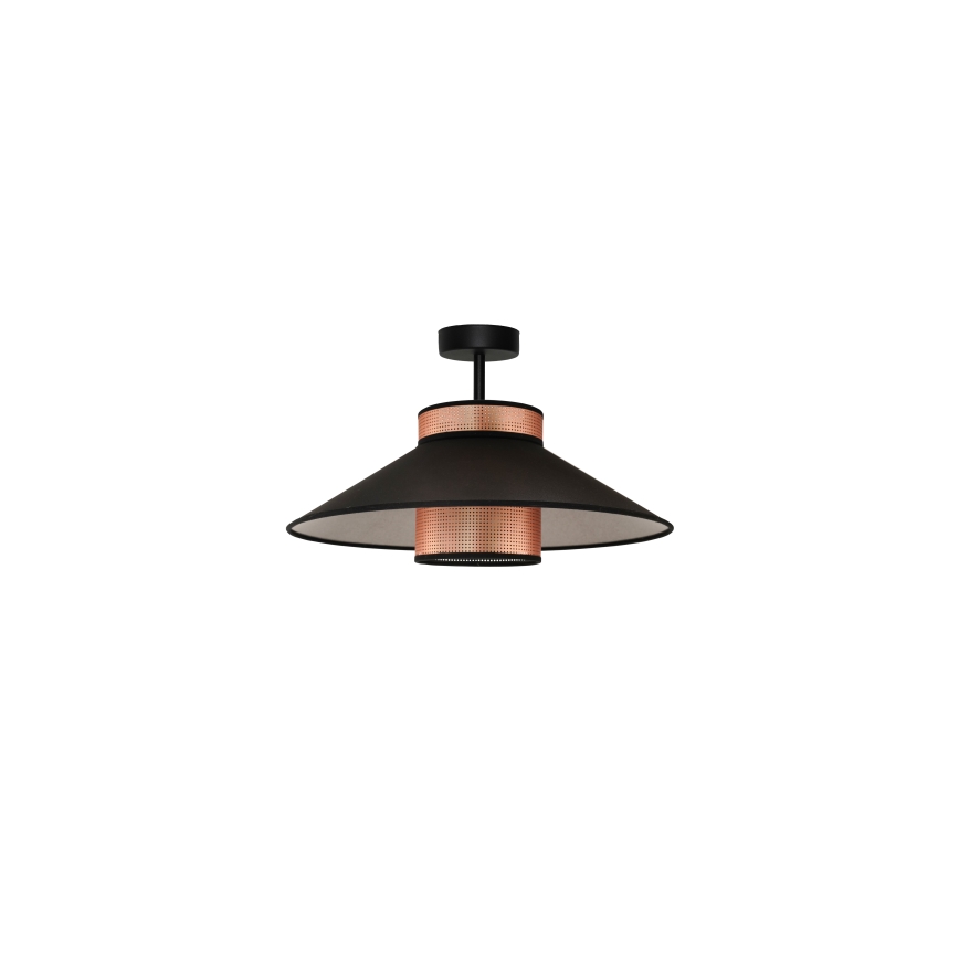 Duolla - Полилей за повърхностен монтаж RIO SHINY 1xE27/15W/230V Ø 45 см черен/меден