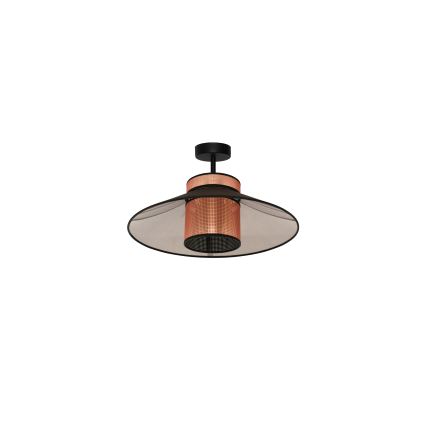 Duolla - Полилей за повърхностен монтаж RIO SHINY 1xE27/15W/230V Ø 45 см черен/меден