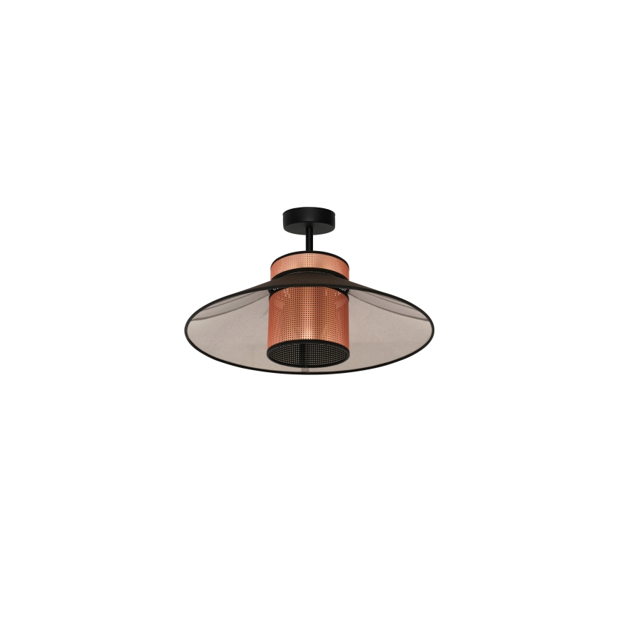 Duolla - Полилей за повърхностен монтаж RIO SHINY 1xE27/15W/230V Ø 45 см черен/меден