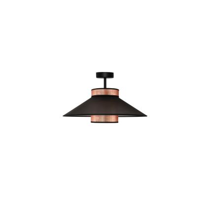 Duolla - Полилей за повърхностен монтаж RIO SHINY 1xE27/15W/230V Ø 45 см черен/меден