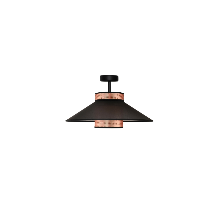 Duolla - Полилей за повърхностен монтаж RIO SHINY 1xE27/15W/230V Ø 45 см черен/меден