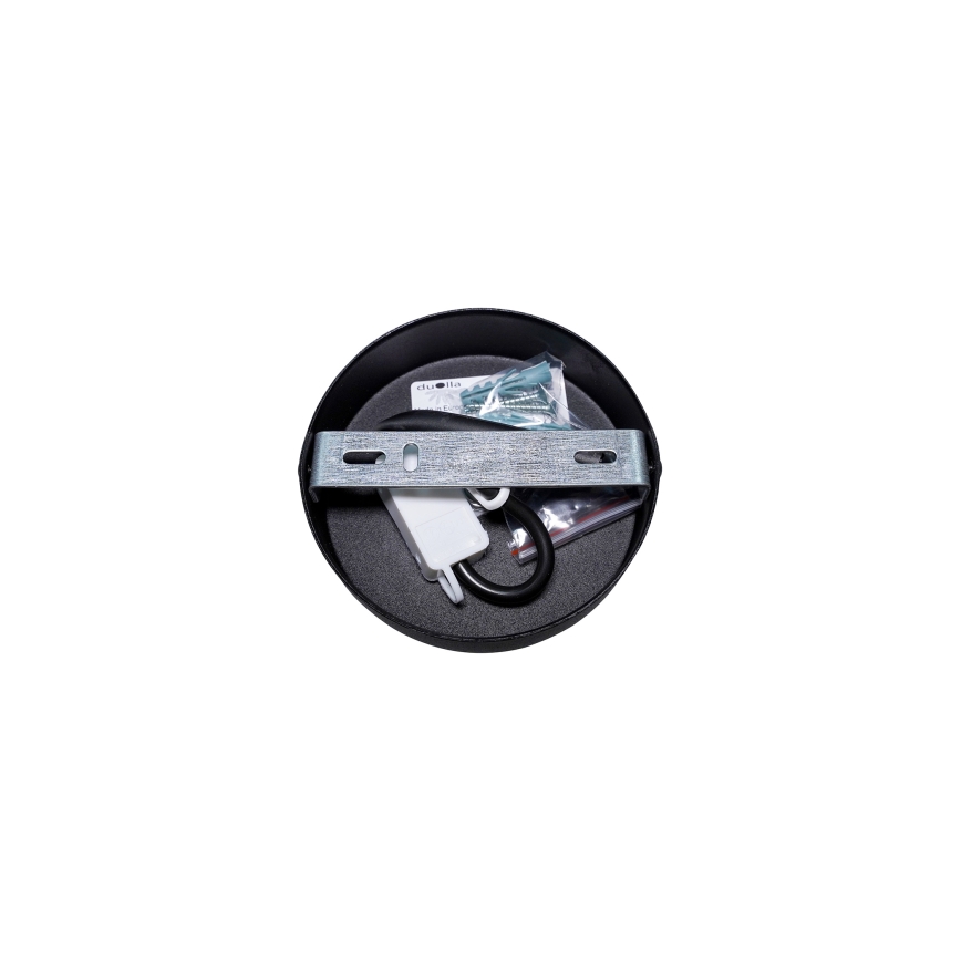 Duolla - Полилей за повърхностен монтаж RIO SHINY 1xE27/15W/230V Ø 45 см черен/меден