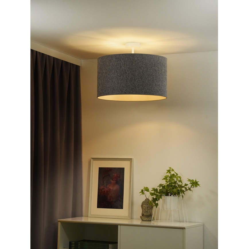 Duolla - Полилей за повърхностен монтаж ROLLER ECO RECYCLING 1xE27/15W/230V Ø 45 см сив