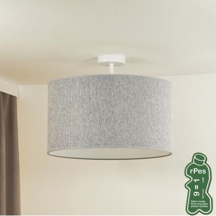 Duolla - Полилей за повърхностен монтаж ROLLER ECO RECYCLING 1xE27/15W/230V Ø 45 см сив