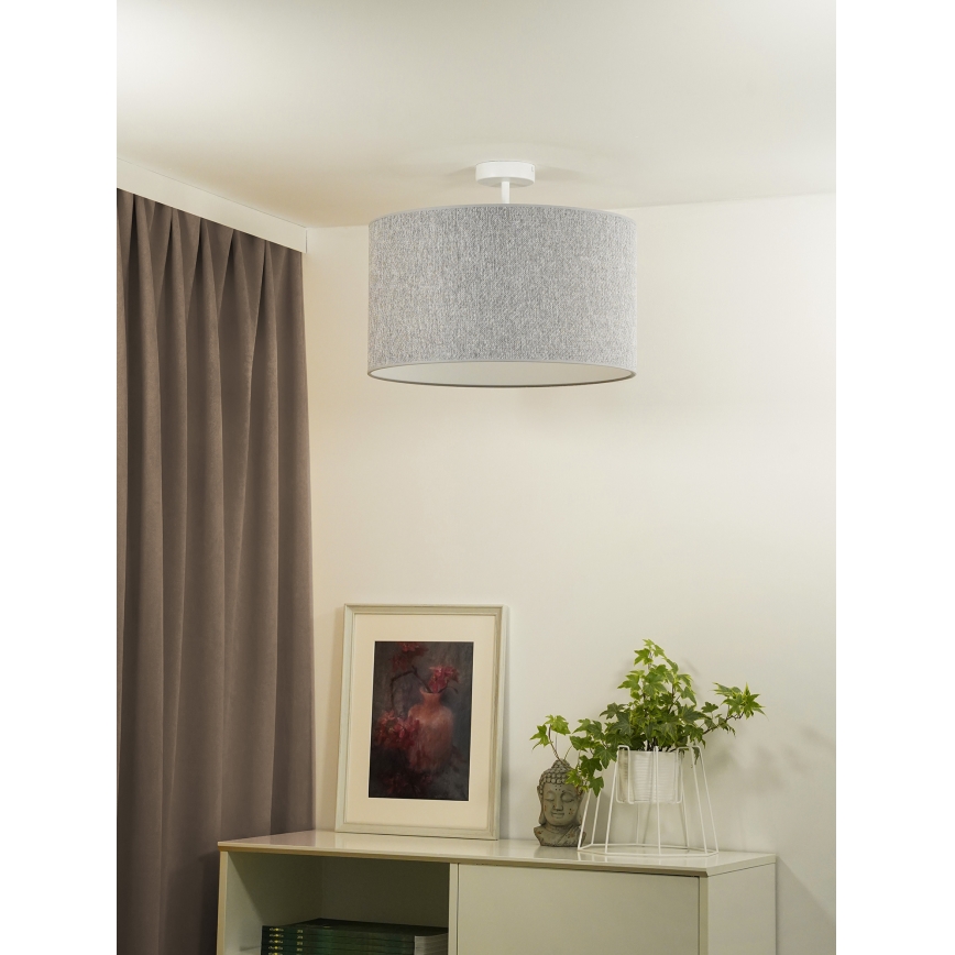Duolla - Полилей за повърхностен монтаж ROLLER ECO RECYCLING 1xE27/15W/230V Ø 45 см сив