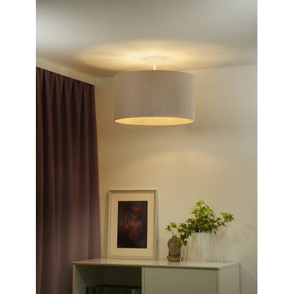 Duolla - Полилей за повърхностен монтаж ROLLER ECO RECYCLING 1xE27/15W/230V Ø 45 см кремав