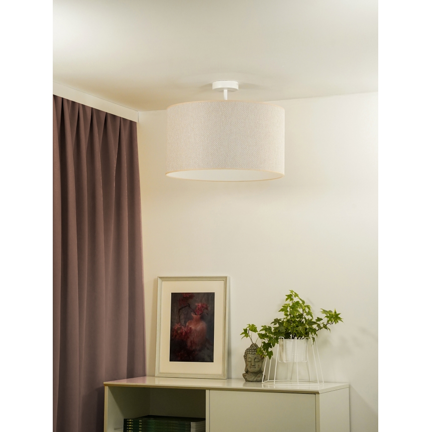 Duolla - Полилей за повърхностен монтаж ROLLER ECO RECYCLING 1xE27/15W/230V Ø 45 см кремав