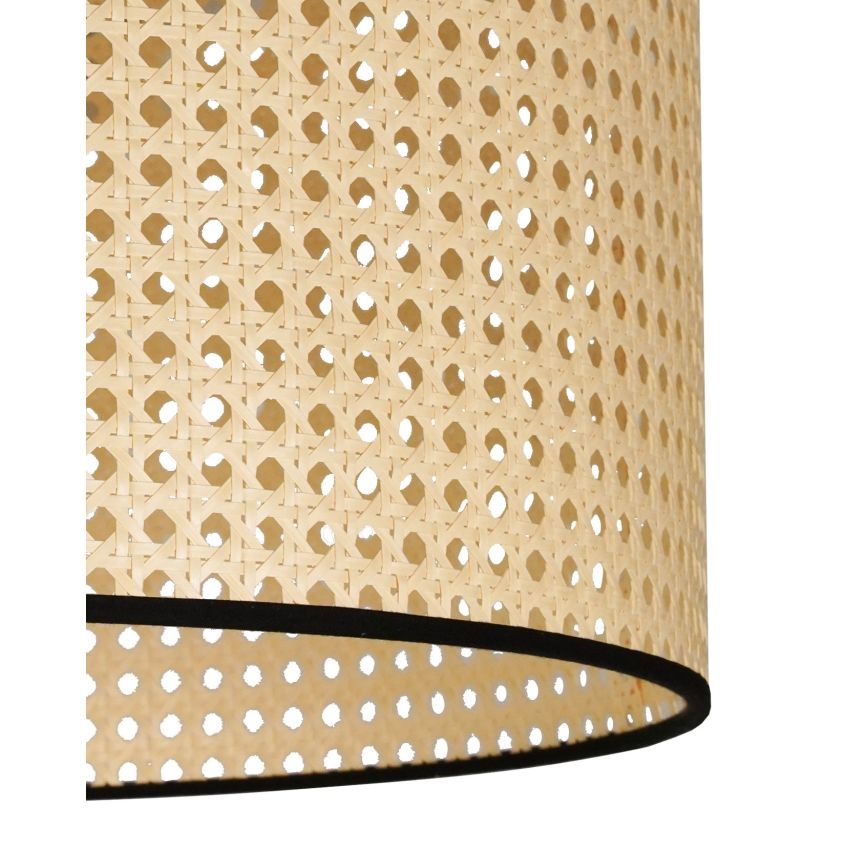 Duolla - Полилей за повърхностен монтаж ROLLER RATTAN 1xE27/15W/230V Ø 45 см бежов/черен